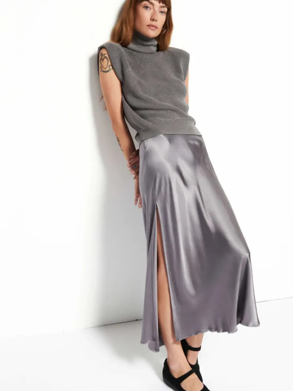 Clearance - Maribel Skirt - Smoke Long Skirts