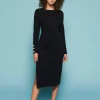 Discount - Theo Dress - Jet Black Dresses | Midi
