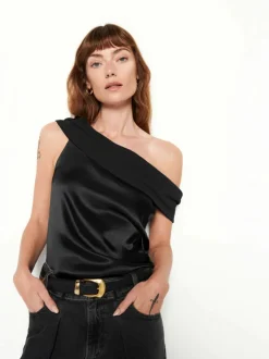 Sale - Vera Blouse - Jet Black Blouses