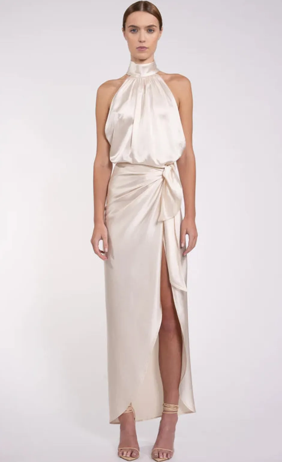 Sale - Aulie Dress - Champagne Dresses | Midi