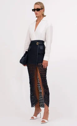 Sale - Bria Skirt - Denim Long Skirts