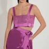 Sale - Capri Sequin Top - Orchid Crop Tops