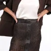 Discount - Kaiden Leather Skirt - Chocolate Mini Skirts