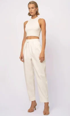 Clearance - Mia Tank - White Crop Tops