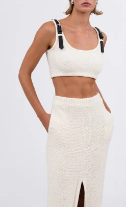 Outlet - Otto Crop Top - Ivory Crop Tops
