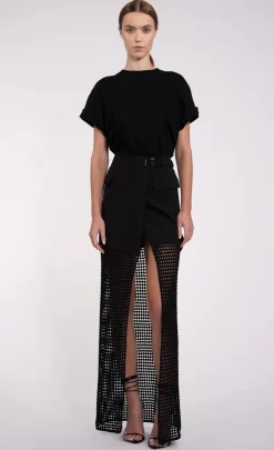 Outlet - Tyra Skirt - Black Long Skirts