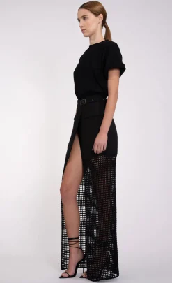 Outlet - Tyra Skirt - Black Long Skirts