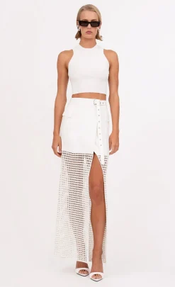 Hot - Tyra Skirt - White Long Skirts