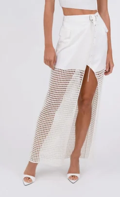 Hot - Tyra Skirt - White Long Skirts