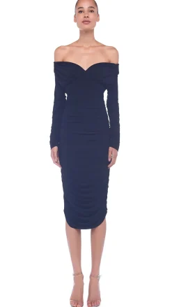 New - Long Sleeve Tara Dress - Black Dresses | Midi