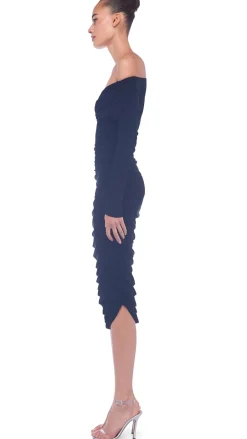 New - Long Sleeve Tara Dress - Black Dresses | Midi