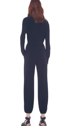 Outlet - NK Shirt Jog Jumpsuit - Black Pants Jumpsuits