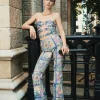 Fashion - Eden Flattering Glitter Lurex Jumpsuit - Multi Pants Jumpsuits
