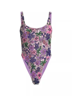 Outlet - Fia Hand Beaded One Piece - Lilac One Piece