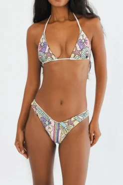 Best - Talia Hand Embroidered Bikini Bottom - Multi Bikini