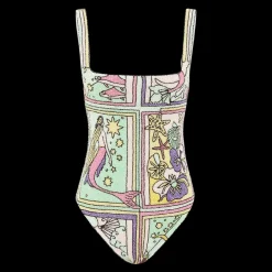 Fashion - Talia Hand Embroidered Swimsuit - Mermaid Bikini