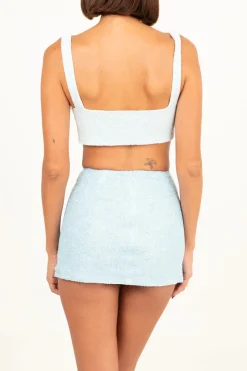 Fashion - Vegas Crop Skirt - Blue Mini Skirts