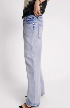 Hot - Cupid Blue Low Riders Waist Wide Leg Jean - Cupid Blue Straight | Denim