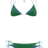 New - Lumiere Bicolor Double Kini - Emerald Green/Ocean Blue Bikini