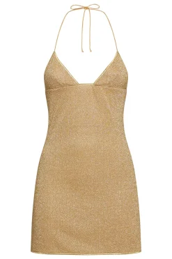 New - Lumiere Short Dress - Gold Coverups