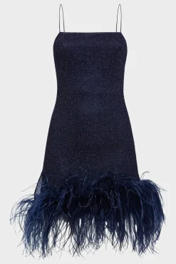 Hot - Lumière Plumage Mini Dress - Night Blue Mini Dresses | Dresses