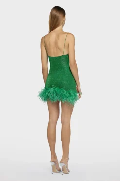 Sale - Lumière Plumage Mini Dress - Emerald Green Mini Dresses | Dresses