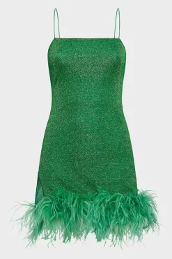 Sale - Lumière Plumage Mini Dress - Emerald Green Mini Dresses | Dresses