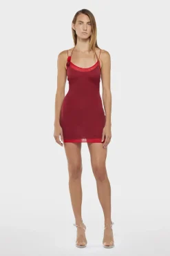 Fashion - Rose Mini Dress - Merlot/Red Dresses | Mini Dresses