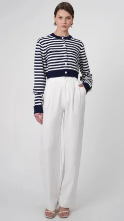 Sale - Antonella Crop Cardigan - Stripes Sweaters & Knits