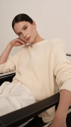 Outlet - Mia Sweater - Ivory Sweaters & Knits