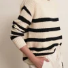 Clearance - Mia Sweater - Navy Stripe Sweaters & Knits