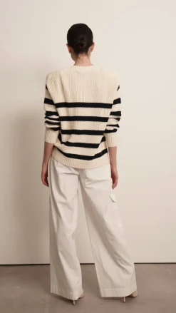 Clearance - Mia Sweater - Navy Stripe Sweaters & Knits