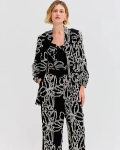 Sale - Asas Linen Blazer - Black Blazers