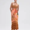 New - Bananier Cut Out Midi Dress - Peach Midi | Midi Dresses
