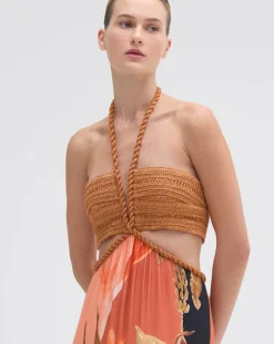 New - Bananier Cut Out Midi Dress - Peach Midi | Midi Dresses