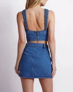 New - Braided Cropped Top - Denim Denim | All Denim