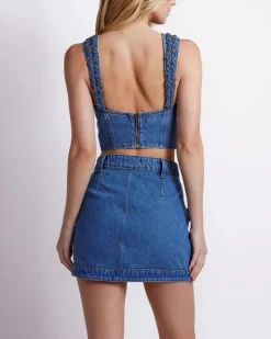 Sale - Braided Mini Skirt - Denim Skirts | Mini Skirts