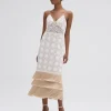 Hot - Crochet Plunge Midi Dress - Off White Midi | Midi Dresses