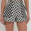 Best - Jacquard High Waist Shorts - Black/white Shorts