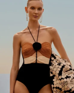 New - Jersey Sands Braided Bodysuit - Black One Piece | Bodysuits