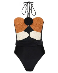 New - Jersey Sands Braided Bodysuit - Black One Piece | Bodysuits