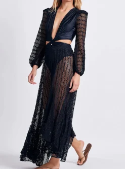 Best - Lace Beach Skirt - Black Coverups | Long Skirts