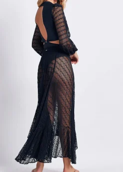 Best - Lace Beach Skirt - Black Coverups | Long Skirts