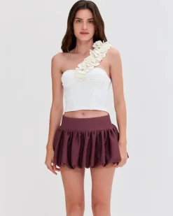 Best - Merian Knit Mini Skirt - Brown Mini Skirts