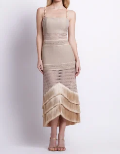 Online - Metallic Knit Midi Dress - Clay Dresses | Long Dresses