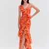 Outlet - Myosotis Flutter Gown - Yellow Long Dresses | Dresses