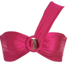 Clearance - One Shoulder Bikini Top - Pink Bikini