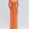Best - Radiant Jersey Gown - Orange Long Dresses | Dresses