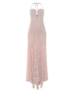 Outlet - Seashell Lycra Gown - Beige Long Dresses | Dresses