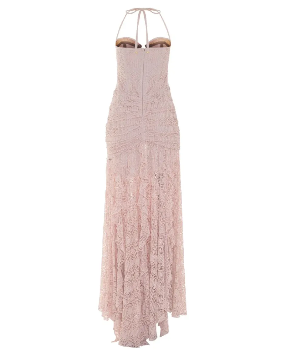 Outlet - Seashell Lycra Gown - Beige Long Dresses | Dresses